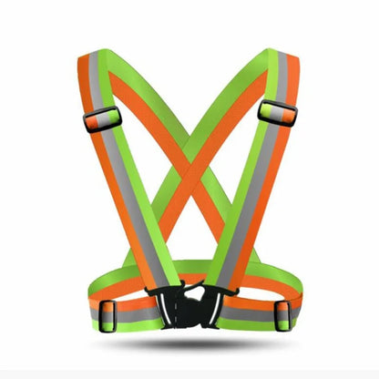 Reflective Safety Vests Lightweight Adjustable Elastic Vest Jacket Hi Vis Reflective Strips for Traffic Control Running Cycling