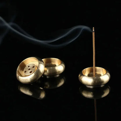 New 1PC Alloy Incense Burner Stick Holder Plate Buddhism Lotus Censer Bronze Nasturtium Incense Burner