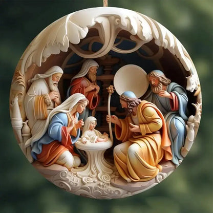 Christmas Nativity Ornaments 5pcs Nativity Keepsake Religious Ornament Exquisite Indoor Nativity Scene Ornaments For Christmas