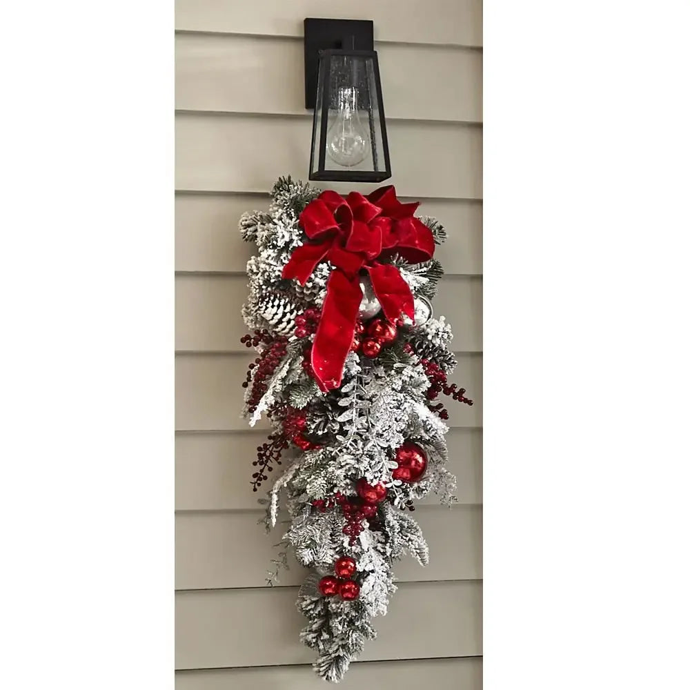 Christmas Decoration Flower Wreath Vine Hanging Garland Artificial Crafts Tree Door Home Art Navidad Holiday Decor