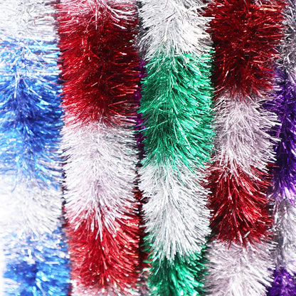 2.3m 5cm Gold Silver Tinsel Garland for Christmas Tree Decorations Wedding Birthday Party Supplies Holiday Party Home Decor Noel