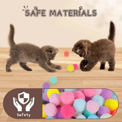 Cat Toys Interactive Launch Training Toy For Pet Kitten Creative Mini Shooting Gun Games Stretch Plush Ball Toys Pet Supplies