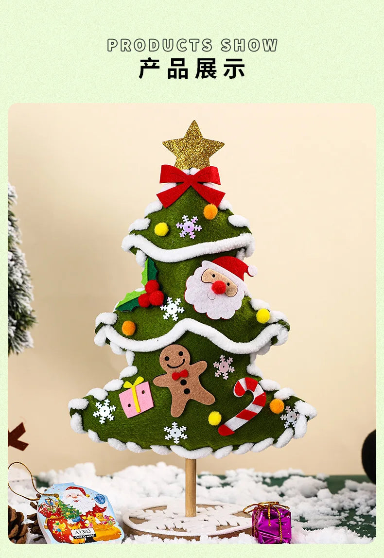 Christmas Tree Crafts Kits for Children Christmas Decoration Handmade Toys Puzzle Craft Kit Children Toys Christmas Gifts