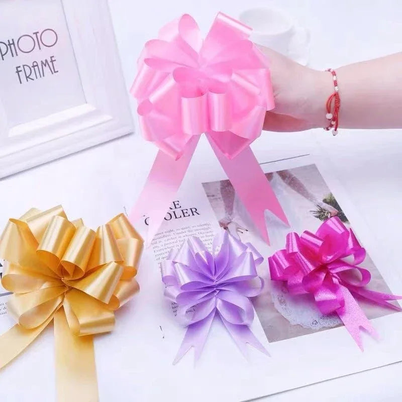 10/20/50pc Pull Bows Gift Knot Ribbon Christmas/Wedding Gift Decoration Knot Birthday Decor Gift Wrapping Bows Packing Car Decor