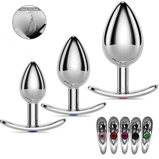 Metal Anchor Base Outdoor Women's Anal Plug Couple Adule Toy Stainless Steels Man  Butt Plug Trainer Adult Sex Anal Masturbator