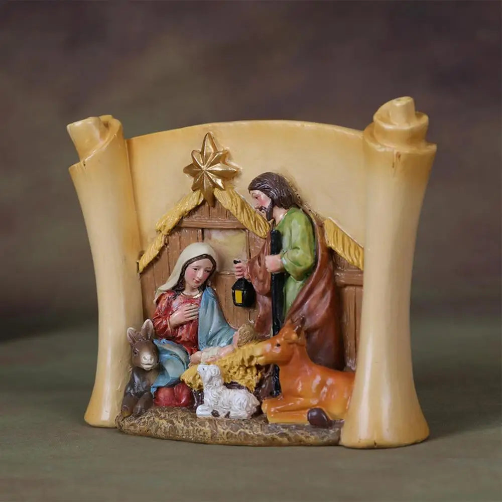 Nativity Scene Figures Nativity Figurines Decorations Nativity Set Desktop Figure Classic Nativity Scene Christmas Table Decor