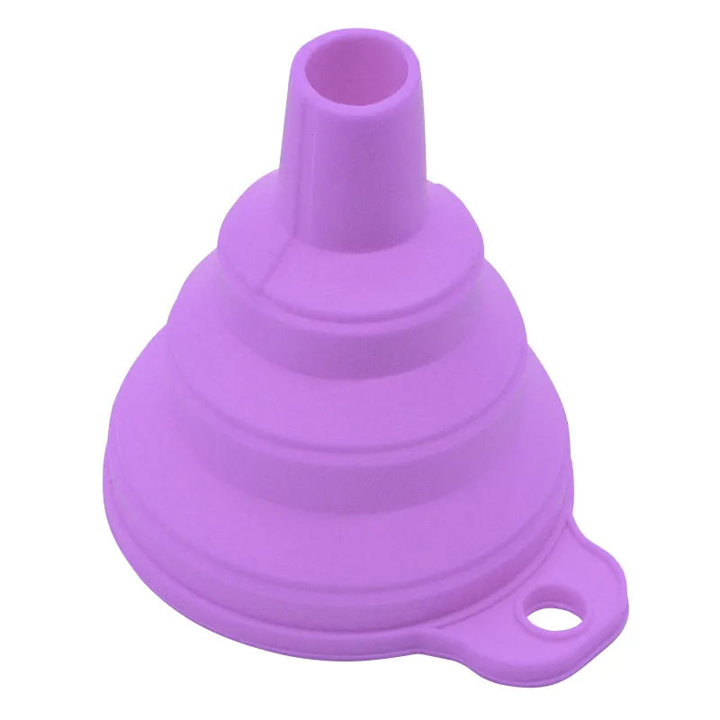 Mini Foldable Funnel Silicone Collapsible Portable Funnels for Fuel Hopper Beer Oil Kitchen Accessories Tools Items