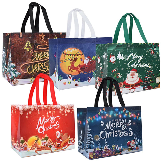 Christmas Gift Bag Santa Claus Snowman Candy Gift Packaging Bag, Merry Christmas Party Home Decor