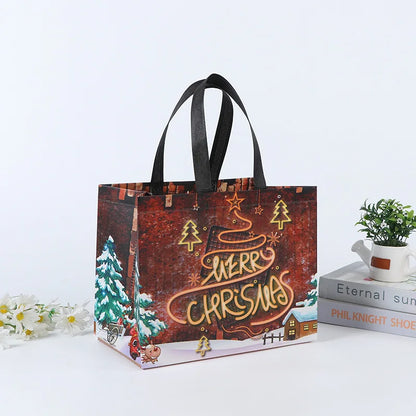 Christmas Gift Bag Santa Claus Snowman Candy Gift Packaging Bag, Merry Christmas Party Home Decor