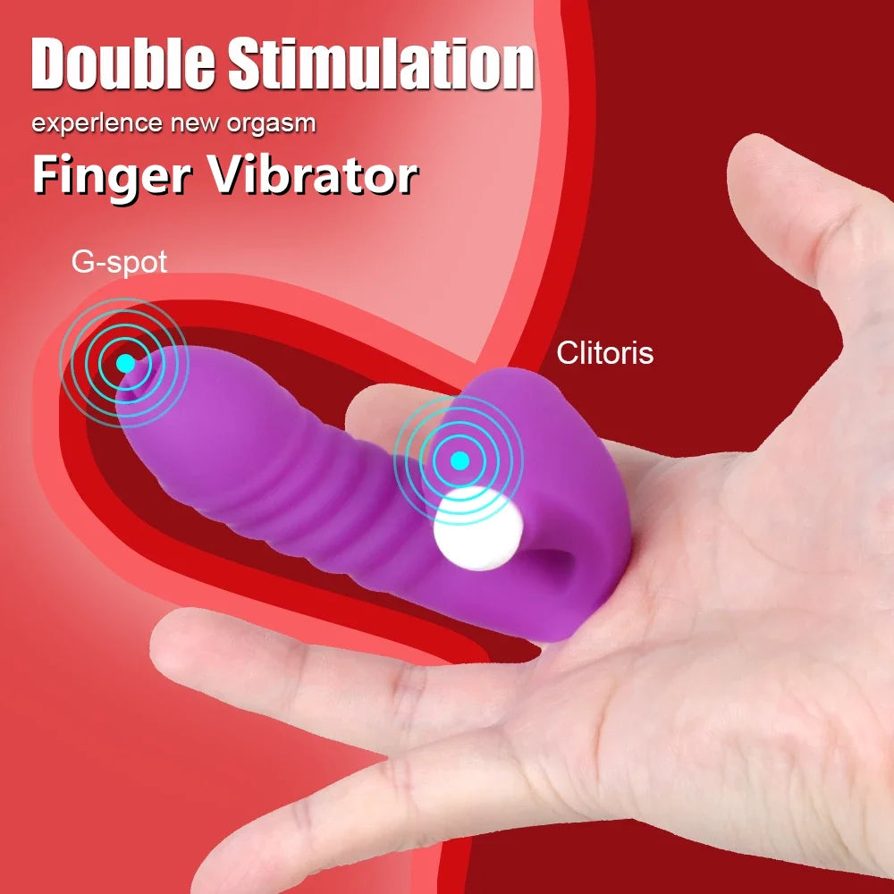 Finger Sleeve Vibrator Female Masturbator Clit Stimulate Tongue Licking Massager Erotic Exotic Accessories Sex Toys For Women 18