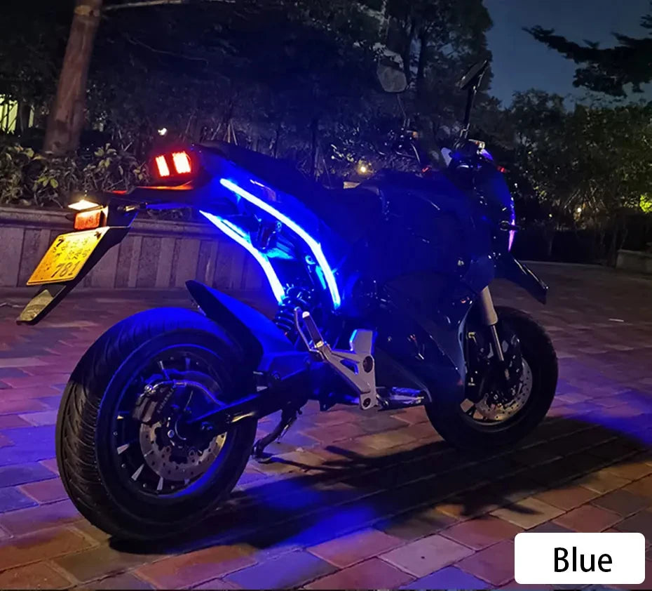 2pcs LED Motorcycle Turn Signal Lights, Waterproof Flowing Brake Light Strip, DRL Daytime Running Lights for Tail and Decoration