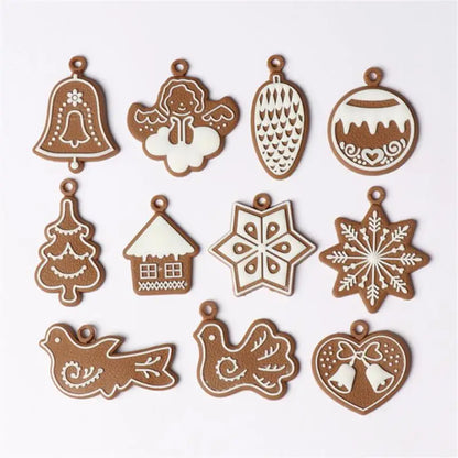 Gingerbread Man Ornaments Xmas Tree Hanging Pendant Christmas Decorations for Home New Year Gift l