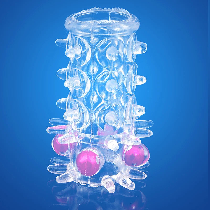 Penis Rings Condoms Beads Penis Enlargement for Men Sleeve Rubber Sex Toys for Adults Delayed Ejaculation Vagina Stimulator