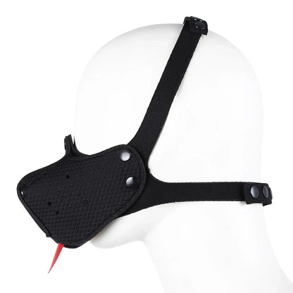 Detachable Mouth Gag Hood, Puppy Play Mask, BDSM Bondage Fetish Toys for Women Men