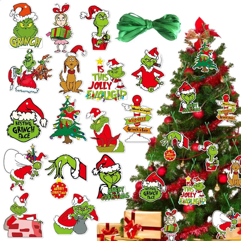 15pcs Funny Christmas Decorations Christmas Hanger New Year Pendants Xmas Tree Hanging Oranments Merry Christmas Decor