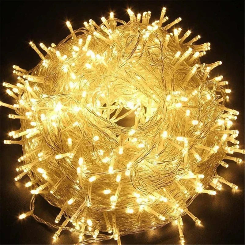 Holiday Led Christmas Lights Outdoor 20M 10M 220V EU Led String Lights Decoration For Party Holiday Wedding Garland