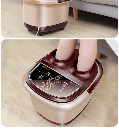 Luxurious Heated Foot Bath Constant Temperature Bubble Spa feet Comfort Device-Automatic Roller Massage