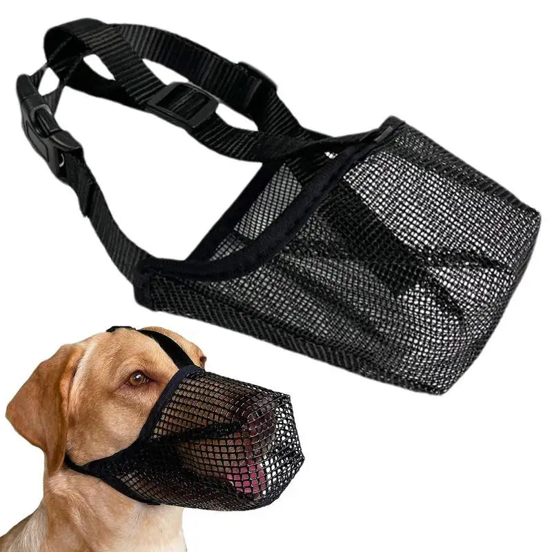 Pet Dog Muzzles Adjustable Breathable Dog Mouth Cover Anti Bark Bite Mesh Dogs Mouth Muzzle Mask For Dogs Long Mouth Doggy Use