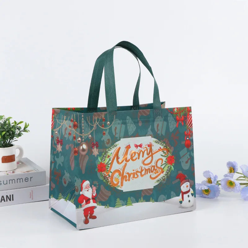 Christmas Gift Bag Santa Claus Snowman Candy Gift Packaging Bag, Merry Christmas Party Home Decor