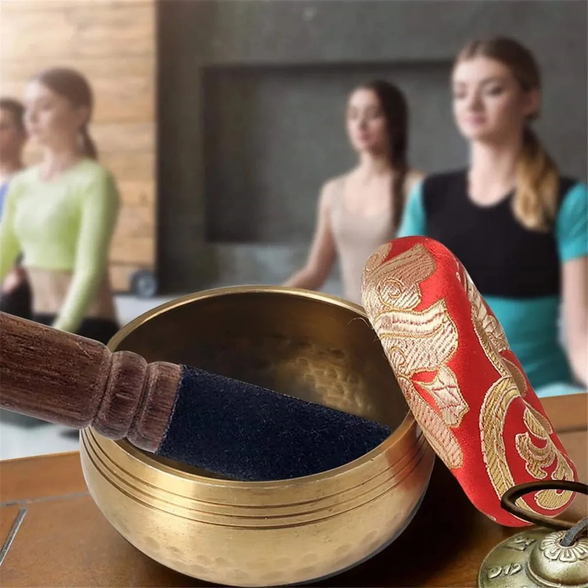 Tibetan Singing Bowl Set Sound Bowl Meditation Bowl Unique Gift Helpful for Meditation Yoga Stress Relief