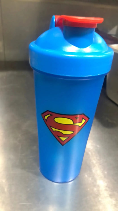 New 600ml Disney Batman Superman Shake Cup Home Large Capacity Protein Powder Plastic Cup Gym Sports Water Cup Film Peripheral