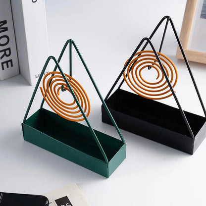 Mosquito Incense Box Incense Burner Creative Mosquito Triangular With Rack Mosquito Shape Incense Repellent Holder Coil Tray