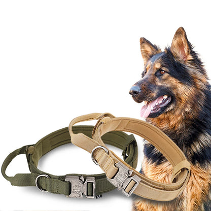 Pet Dog Collar Leash Set Nylon Material Durable Dog Collar Reflective Leash Pet Tactical Training Dog Collar Large Dog Leash Set