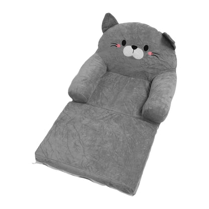 Folding Lazy Sofa Plush Toddler Chair Cute Cat Seat Cushion Soft Bean Bag For Home Office