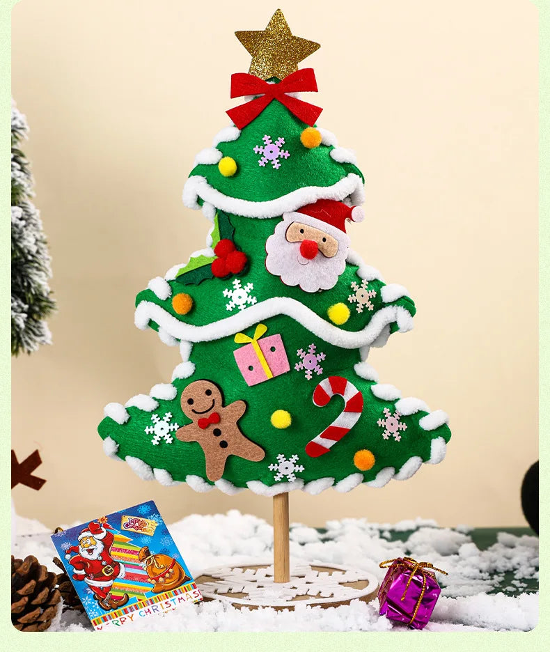 Christmas Tree Crafts Kits for Children Christmas Decoration Handmade Toys Puzzle Craft Kit Children Toys Christmas Gifts