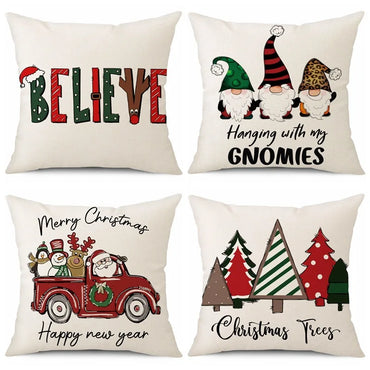 Merry Christmas Cushion Cover Pillowcase Christmas Decorations for Home Ornament Christmas Decor