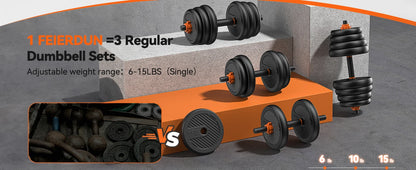 Adjustable Dumbbells, 20/30/40/50/60/70/90lbs Free Weight Set with Connector, 4 in1 Dumbbells Set Used as Barbell, Kettlebells