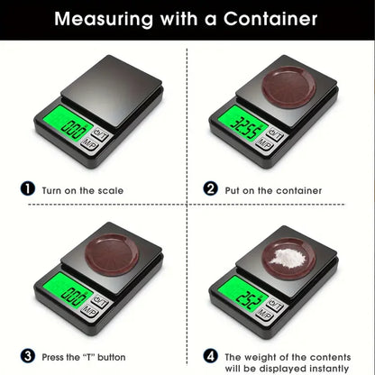 Precision Pocket Scale 1000g X 0.01g - Digital Gram, Food, Jewelry, Ounces/Grains Scale with Backlit LCD - Mini Scale for Travel