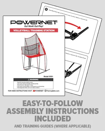 Volleyball Practice Net Station, 8 ft Wide by 11 ft High, Ball Return, Great for Hitting and Serving Drills, Perfect fo