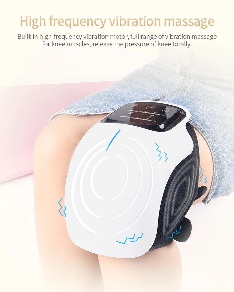 Knee Massager Infrared Heat and Vibration Knee Pain Relief for Swelling Stiff Joints Stretched Ligament and Muscles Injuries