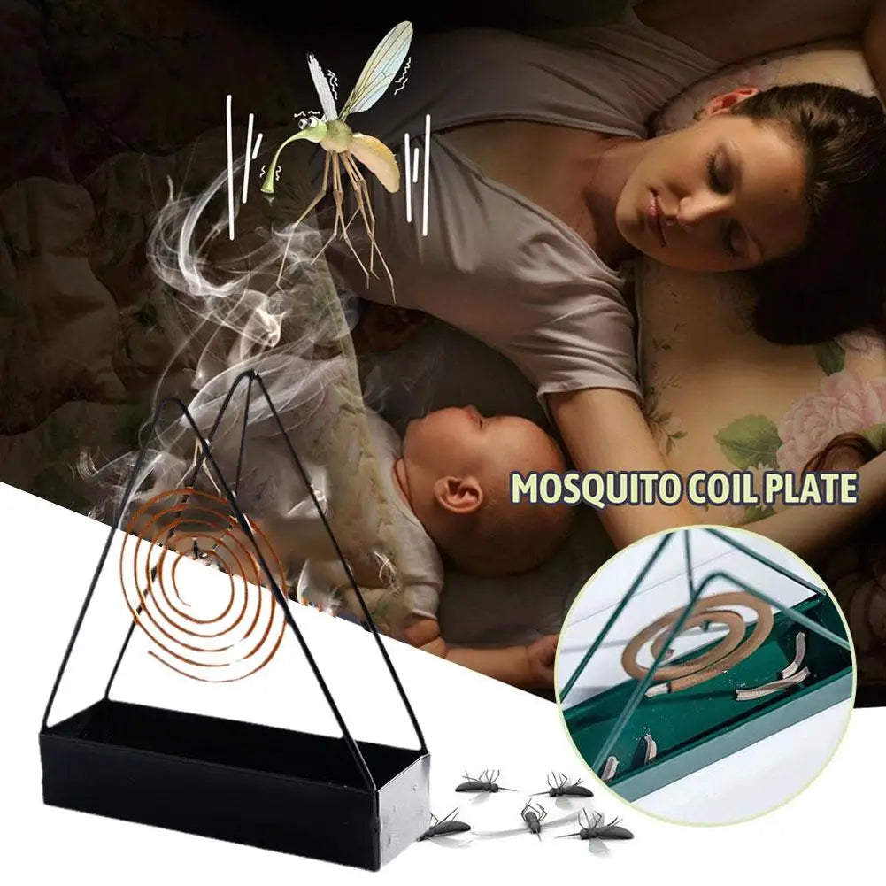 Mosquito Incense Box Incense Burner Creative Mosquito Triangular With Rack Mosquito Shape Incense Repellent Holder Coil Tray