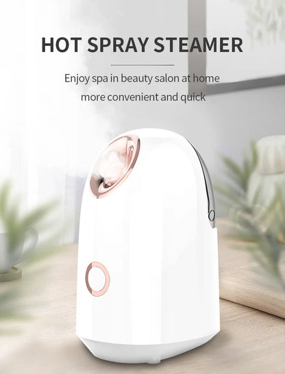 Facial Steamer Nano Ionic Hot Mist Face Steamer Home Sauna SPA Face Humidifier Atomizer for Women Men Moisturizing Unclogs Pores