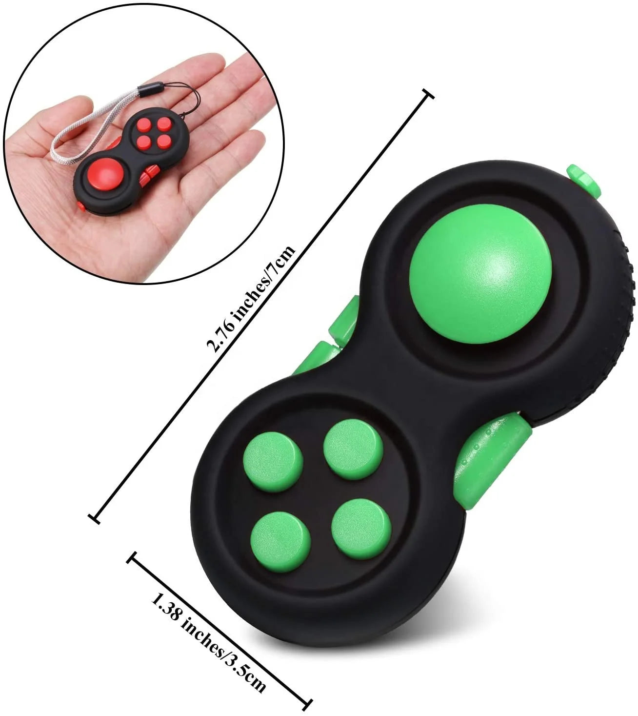 New Premium Quality Fidget Controller Pad with 8 Fidget Functions Game Focus Toy Cube Relieves Stress and Anxiety Toys for Gifts