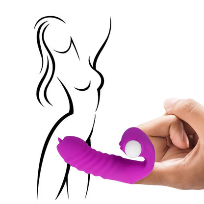 Finger Sleeve Vibrator Female Masturbator Clit Stimulate Tongue Licking Massager Erotic Exotic Accessories Sex Toys For Women 18