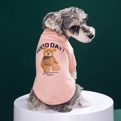 Dogs Winter Cute Clothes Puppy Warm Pullover Sweatshirt Bear Pattern Pet Jacket for Small Medium Dog Cat Coats Chihuahua Costume