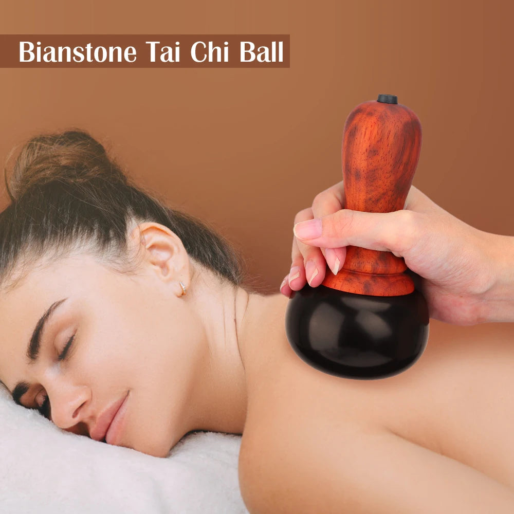 Electric Heating Bian Stone Gua Sha Massager Hot Compress Body Physiotherapy Tool Back Face Massage Warm Moxibustion Guasha Tool