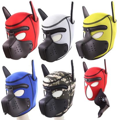 Detachable Mouth Gag Hood, Puppy Play Mask, BDSM Bondage Fetish Toys for Women Men