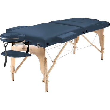 Professional Portable Massage Table with Backrest - Blue