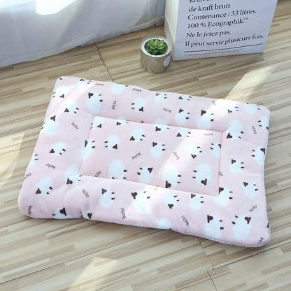 Soft Cat Bed Mats Short Plush Pet Sleeping Bed Mats for Cats Small Dogs Cute Pet Pad Blanket Warm Kitten Cushion Cat Accessories