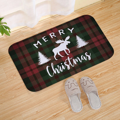 Christmas Door Mat Santa Claus Outdoor Carpet Decorations for Home