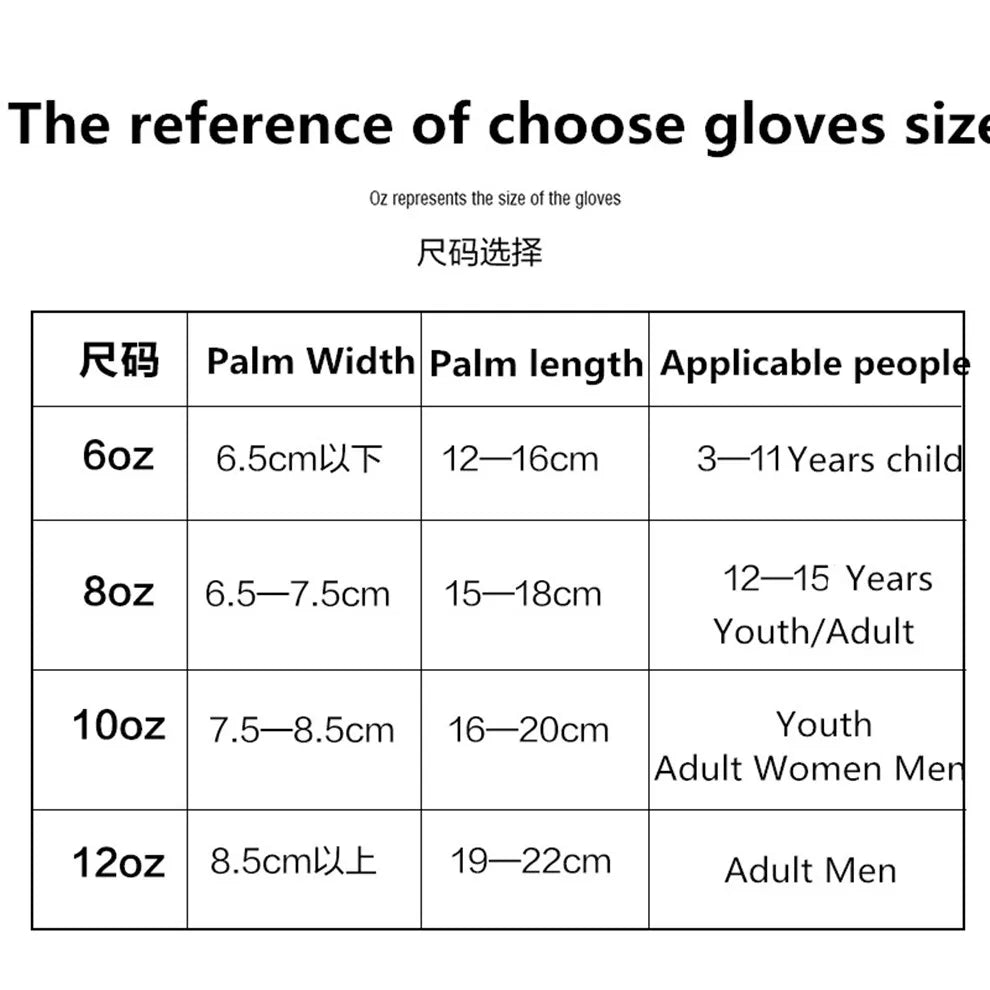 6/8/10/12oz Boxing Gloves Professional Adult Sanda Muay Thai Fighting Gloves Men and Women Training Sandbag Free Fight MMA