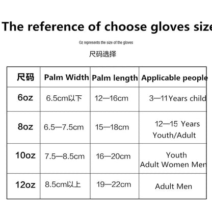 6/8/10/12oz Boxing Gloves Professional Adult Sanda Muay Thai Fighting Gloves Men and Women Training Sandbag Free Fight MMA