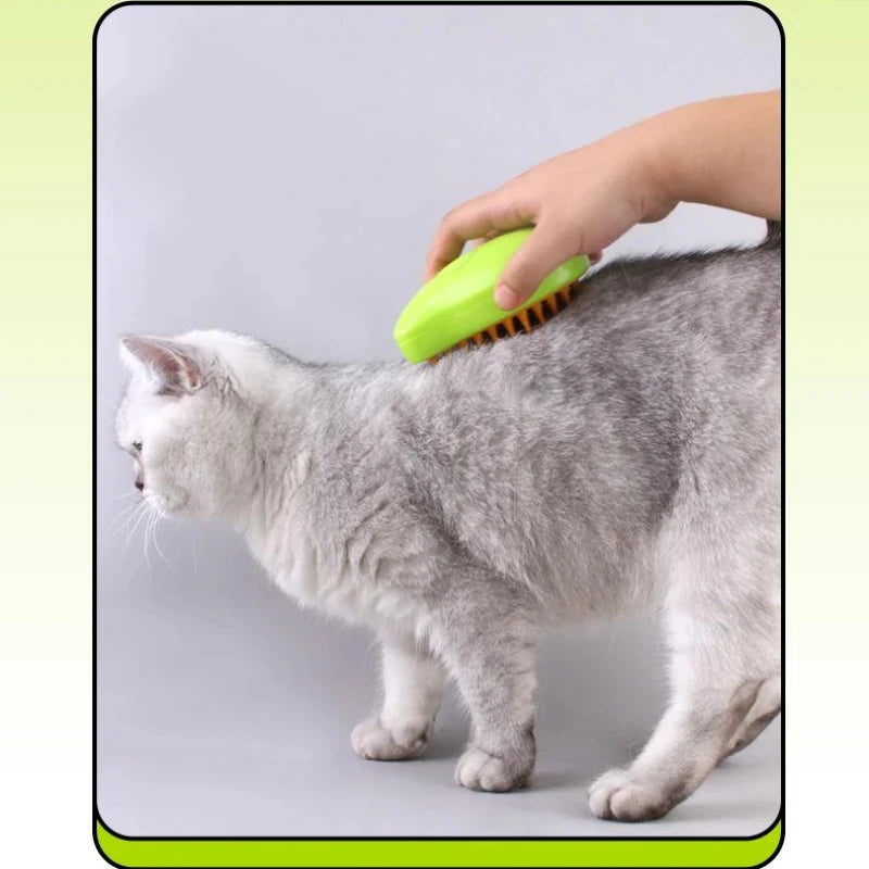 Cat Steam Brush Electric Spray Water Spray Kitten Pet Comb Soft Silicone Depilation Cats Bath Hair Brush Grooming Supplies