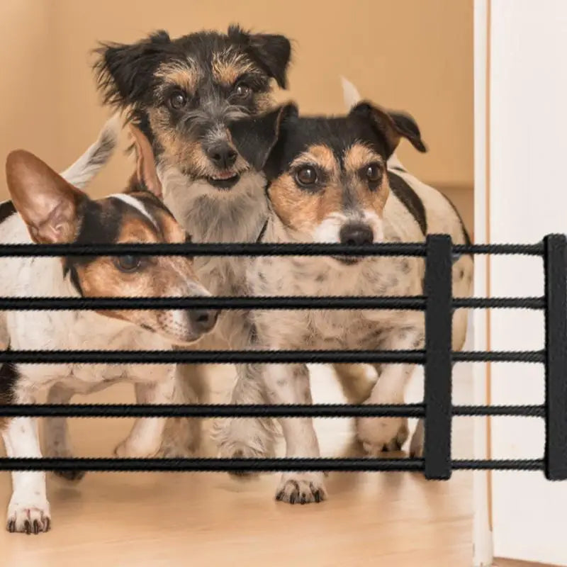 Metal Pet Gates Portable Fence Retractable Extra Wide Baby Gate Safety Fence Dog Gate For Hall Doorways Stairs