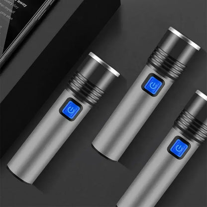 395nm UV Blacklight Flashlight, Zoomable USB Rechargeable Ultraviolet Light for Pet Urine Detection and Resin Curing