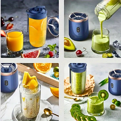 Portable Fruit Juice Blenders Summer Personal Electric Mini Bottle Home USB 6 Blades Juicer Cup Machine For Kitchen